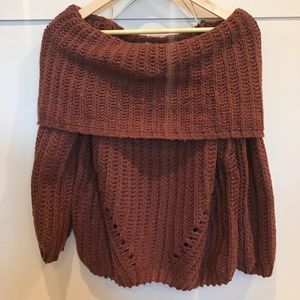 Off the Shoulder Bubble Sweater Size M/L